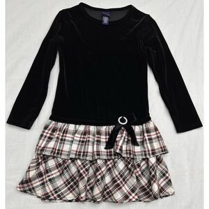 Basic Editions Girl's 7/8 Long Sleeve Velvet Striped